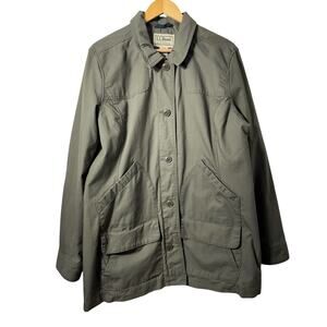 VTG LL Bean Womens Fireside Field Barn Jacket Size XL Flannel Lined Chore Coat